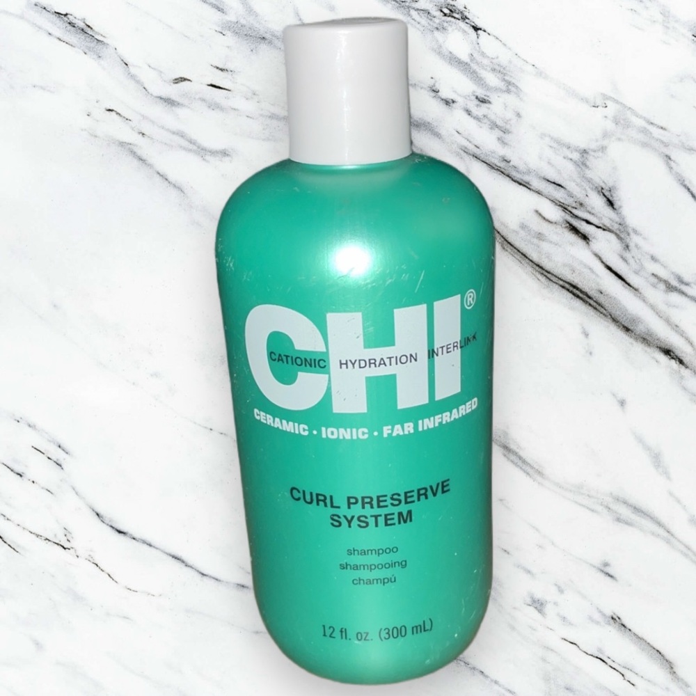 *5/$40 Brand NIB CHI Curl Preserve System Shampoo!
12 fluid ounces, 300 ml